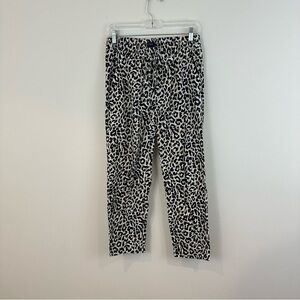 J. Crew Elastic Waist Leopard Print Pants Size 6
